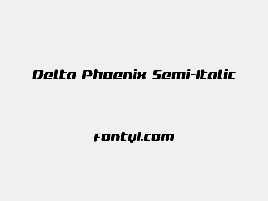 Delta Phoenix Semi-Italic