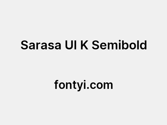 Sarasa UI K Semibold