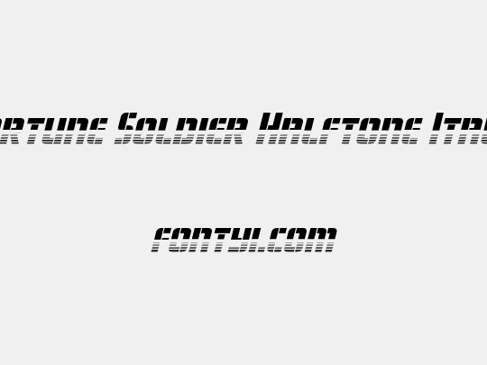Fortune Soldier Halftone Italic