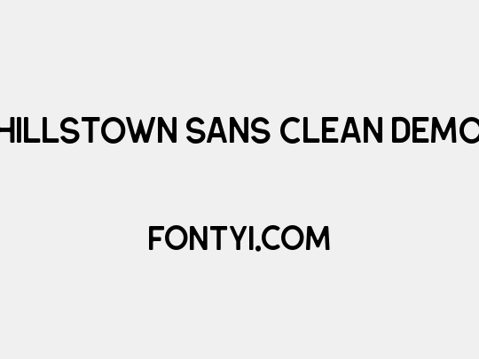 Hillstown Sans Clean demo