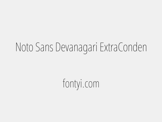 Noto Sans Devanagari ExtraCondensed Thin