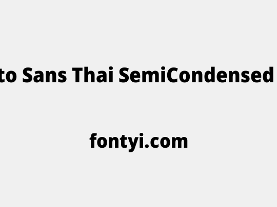 Noto Sans Thai SemiCondensed Black