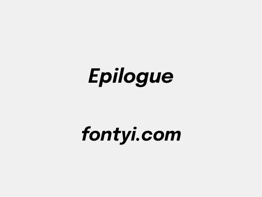 Epilogue