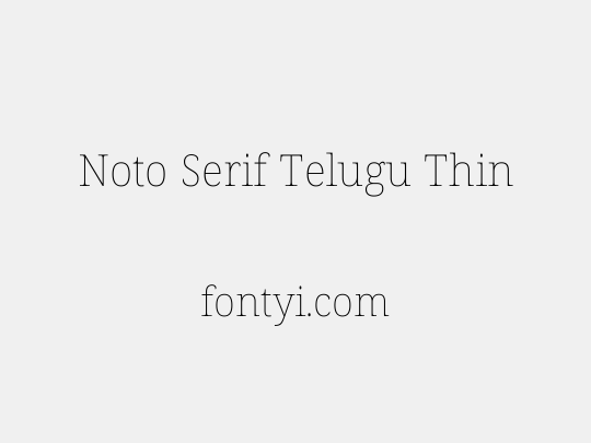 Noto Serif Telugu Thin