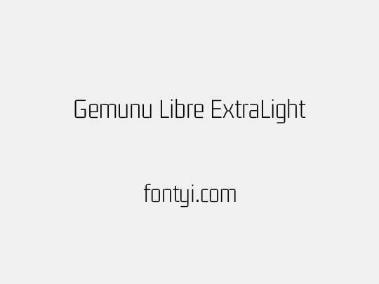 Gemunu Libre ExtraLight