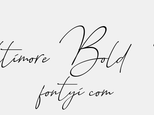Baltimore Bold - Italic