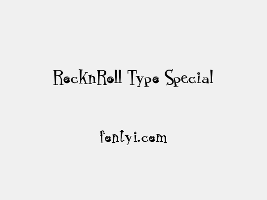 RocknRoll Typo Special
