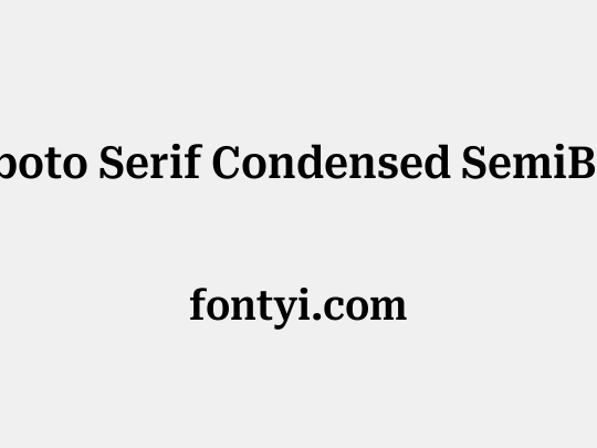 Roboto Serif Condensed SemiBold