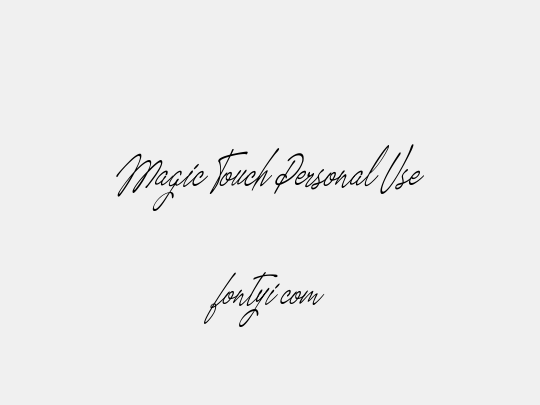 Magic Touch Personal Use