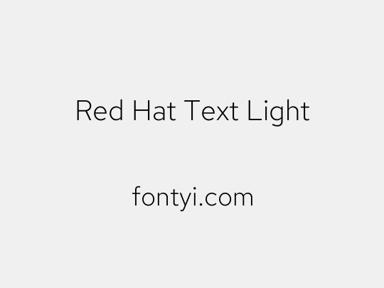 Red Hat Text Light
