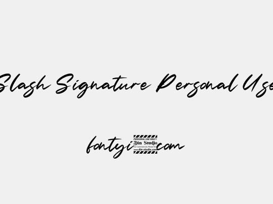 Slash Signature Personal Use