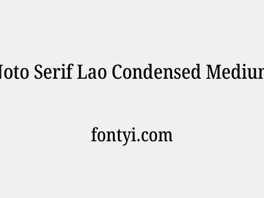 Noto Serif Lao Condensed Medium