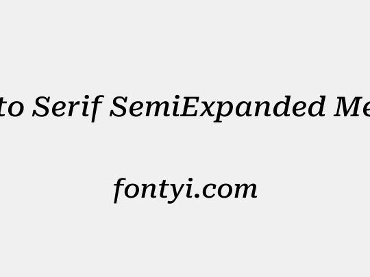 Roboto Serif SemiExpanded Medium