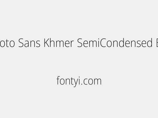 Noto Sans Khmer SemiCondensed ExtraLight