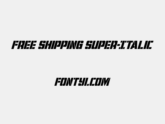 Free Shipping Super-Italic
