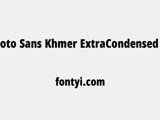 Noto Sans Khmer ExtraCondensed Black