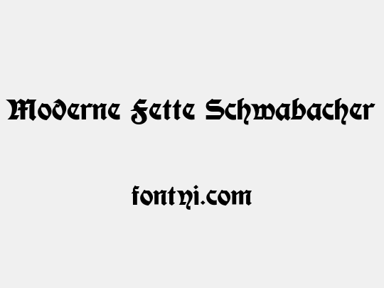 Moderne Fette Schwabacher