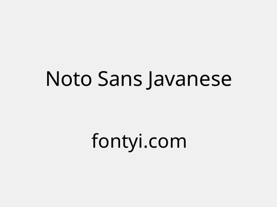 Noto Sans Javanese