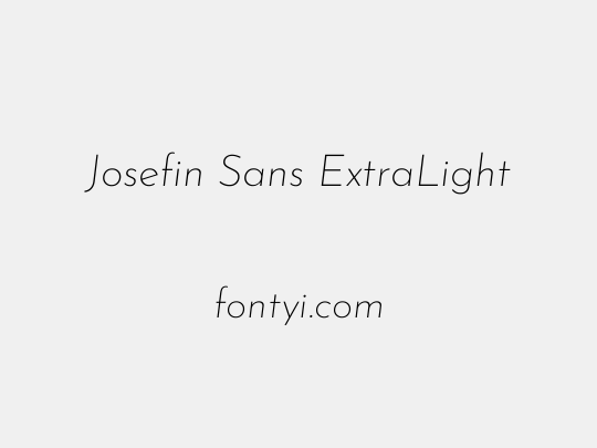 Josefin Sans ExtraLight