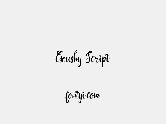 Goushy Script