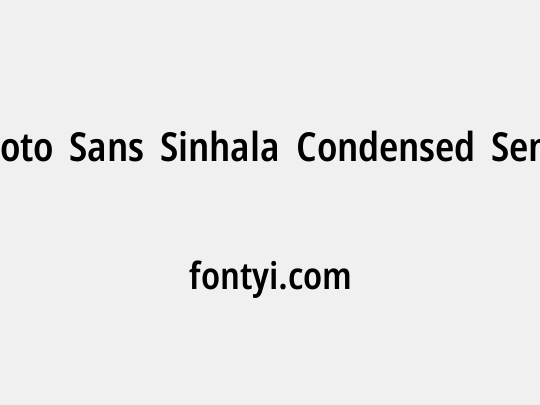 Noto Sans Sinhala Condensed SemiBold