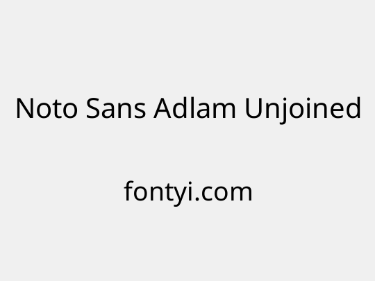 Noto Sans Adlam Unjoined
