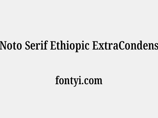 Noto Serif Ethiopic ExtraCondensed SemiBold
