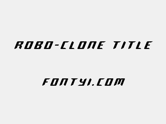 Robo-Clone Title
