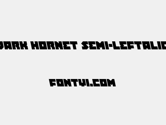 Dark Hornet Semi-Leftalic