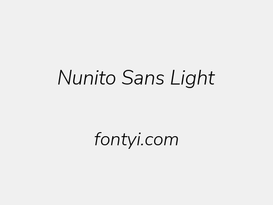 Nunito Sans Light