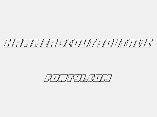 Hammer Scout 3D Italic
