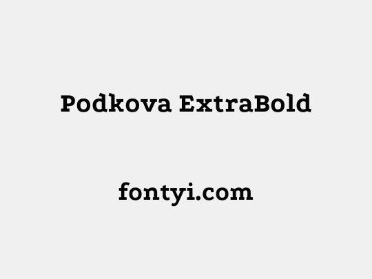 Podkova ExtraBold