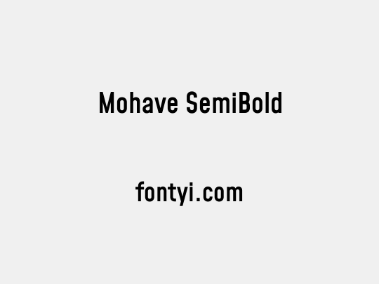 Mohave SemiBold