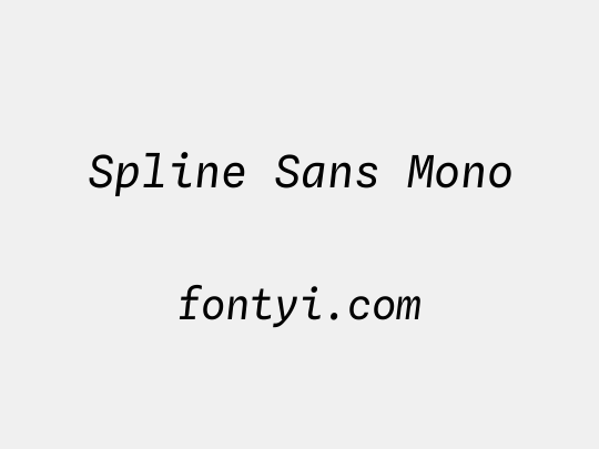 Spline Sans Mono