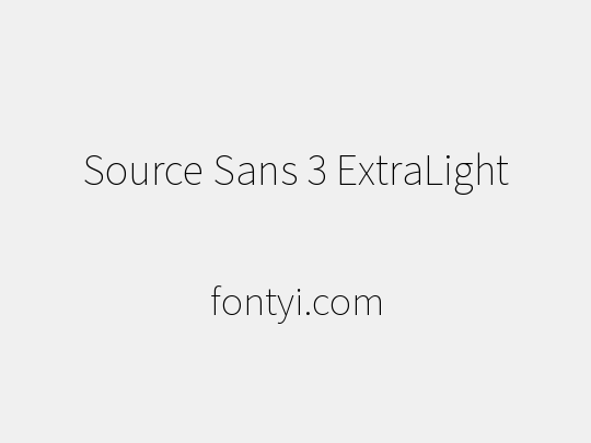 Source Sans 3 ExtraLight