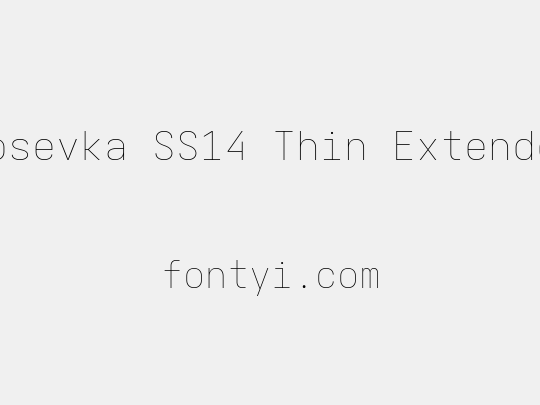 Iosevka SS14 Thin Extended