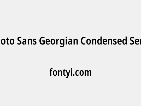 Noto Sans Georgian Condensed SemiBold