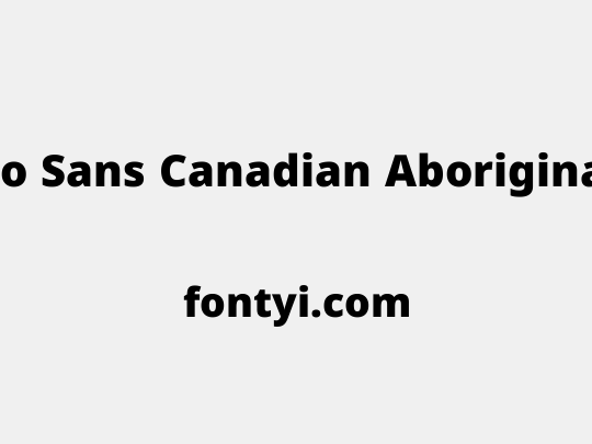 Noto Sans Canadian Aboriginal Black