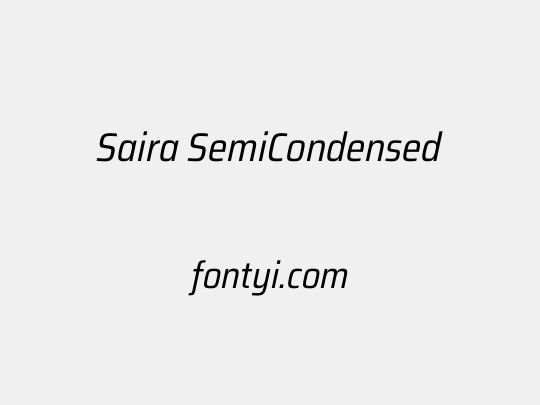 Saira SemiCondensed