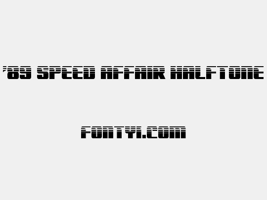 '89 Speed Affair Halftone