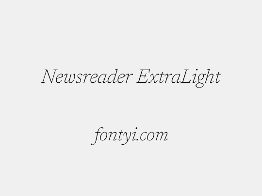 Newsreader ExtraLight