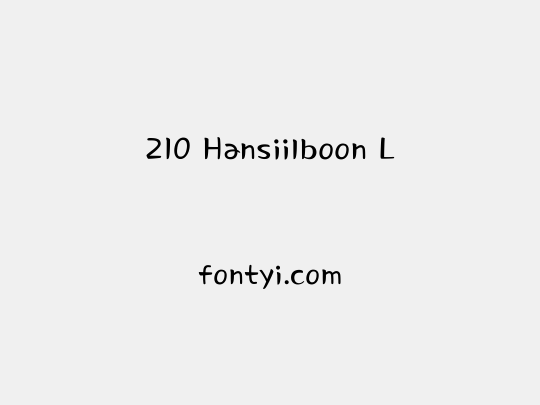 210 Hansiilboon L