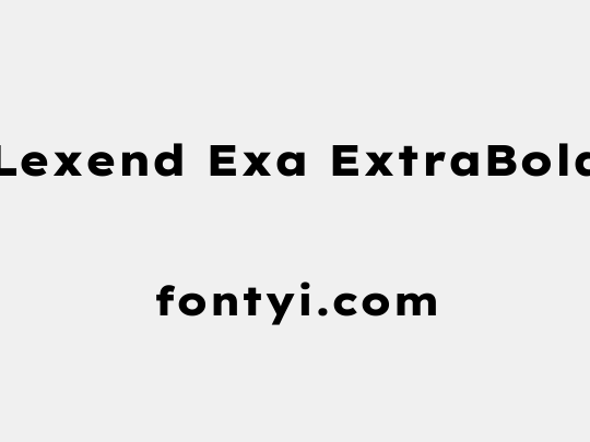 Lexend Exa ExtraBold