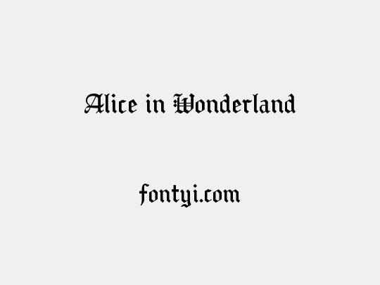 Alice in Wonderland