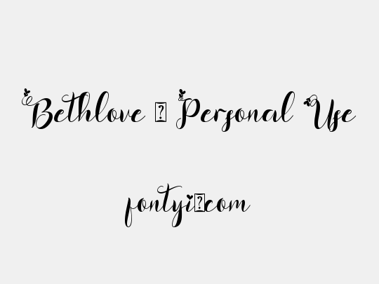 Bethlove - Personal Use