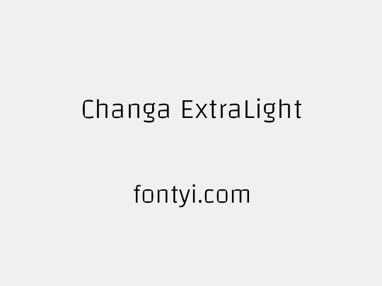 Changa ExtraLight