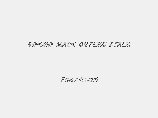Domino Mask Outline Italic