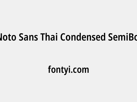 Noto Sans Thai Condensed SemiBold