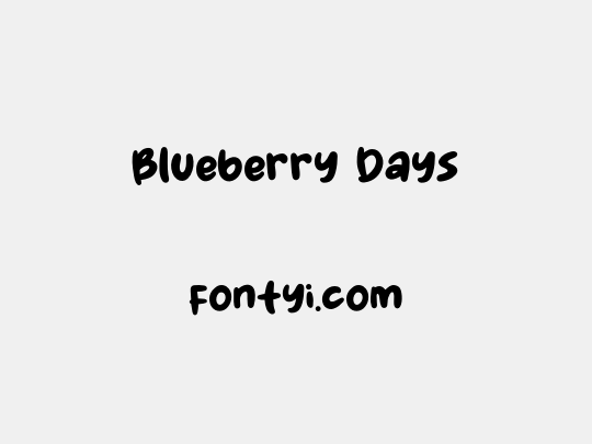 Blueberry Days