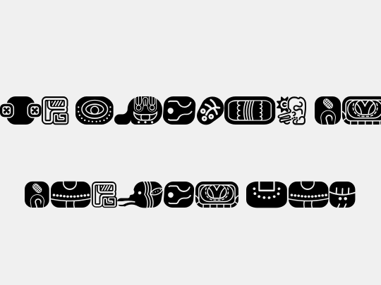 mayan glyphs fill